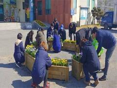 장흥군 유치면행정복지센터는 지난 12일 전직원이 참여해 청사 광장에서 환경정비활동을 하고 봄꽃 화단을 조성했다.