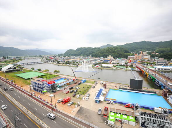 2019년 개막일 전날 물축제 현장사진