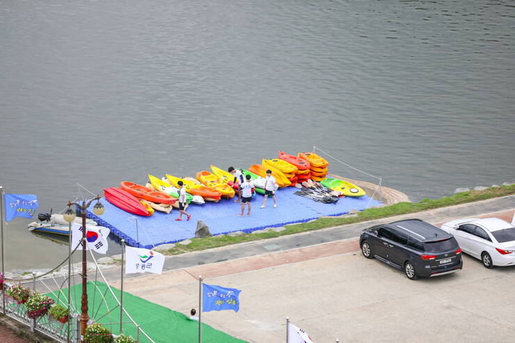 2019년 개막일 전날 물축제 현장사진(카누)