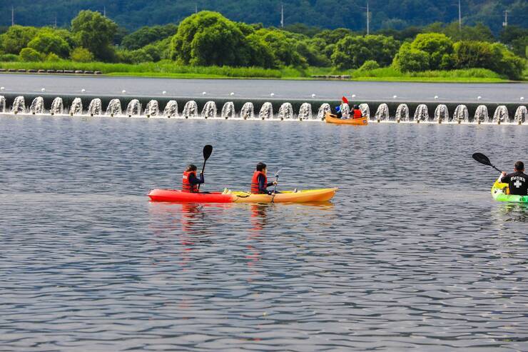 제15회 정남진 물축제 우든보트, 카누 사진입니다.