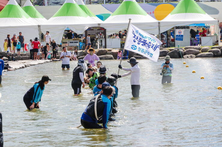 2023년 제16회 정남진 장흥 물축제 물축제 수중 줄다리기