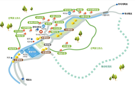 장흥유치자연휴양림 지도