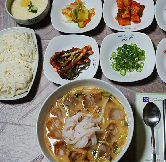 된장물회 한상