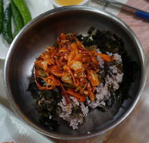 바지락회무침 비빔밥