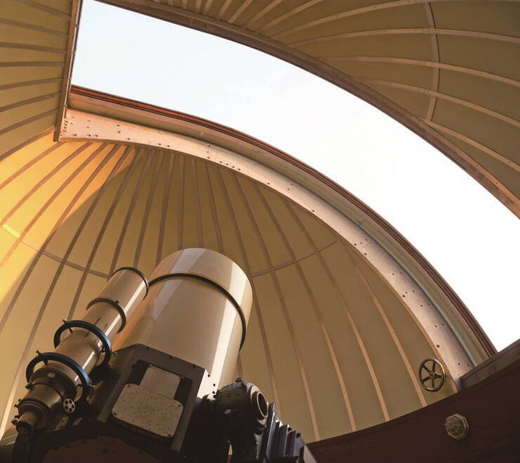 지름 7m 원형 돔이 열리는 주관측실.